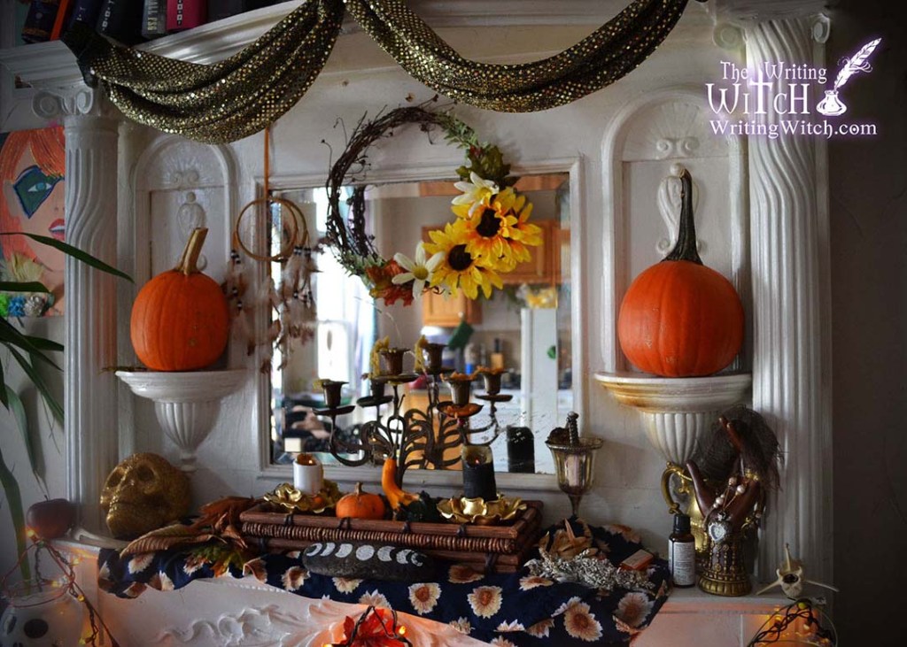 pumpkin symbolism on a witch altar
