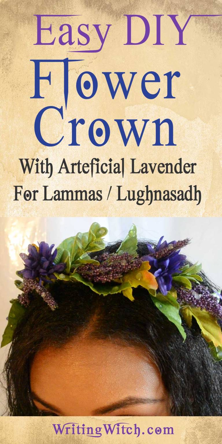 DIY Lavender Flower Crown For Lammas Lughnasadh August's Eve Season