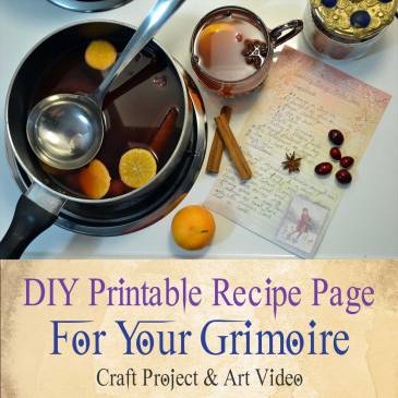 DIY Printable Recipe Page For Your Grimoire Or Book Of Shadows