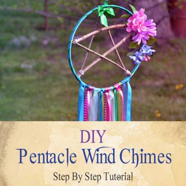 Beltane Crafts DIY Pentacle Wind Chime